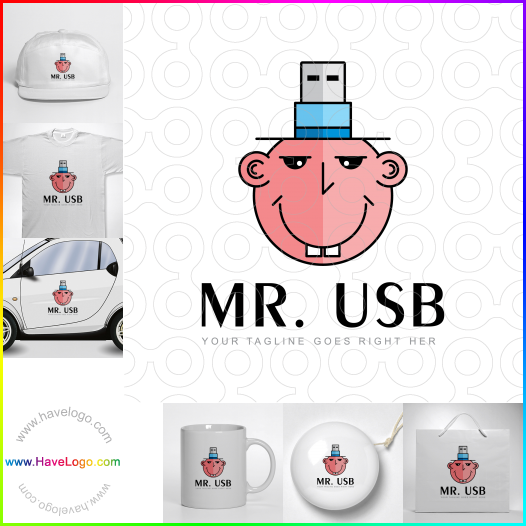 Compra un diseño de logo de Mr.Usb 64081