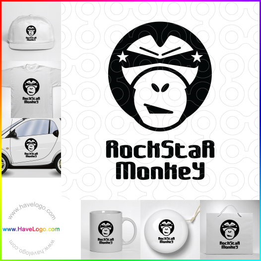 Compra un diseño de logo de RockStar Monkey 64132