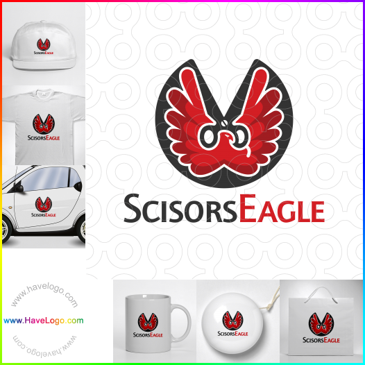 Compra un diseño de logo de Scisors Eagle 61683