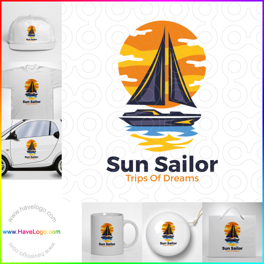 Compra un diseño de logo de Sun Sailor 64701