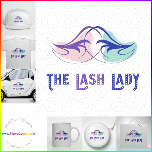 Compra un diseño de logo de The Lash Lady 66655