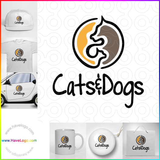 Compra un diseño de logo de Gatos y perros 65162