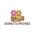 Logo Donuts and Movies
