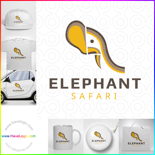 Compra un diseño de logo de Elephant Safari 61759