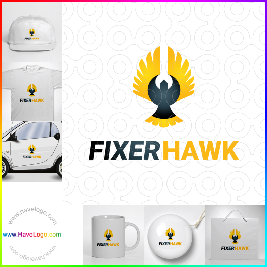 Compra un diseño de logo de Fixerhawk 60697