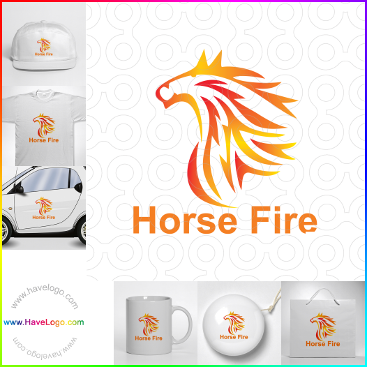 Compra un diseño de logo de Horse Fire 63137