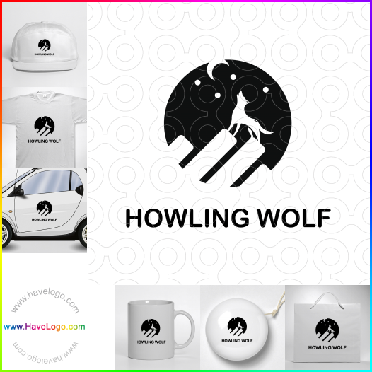 Compra un diseño de logo de Howling Wolf 65138