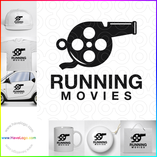 Compra un diseño de logo de Running Movies 67377