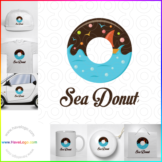 Compra un diseño de logo de Sea Donut 61265