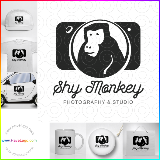 Compra un diseño de logo de Shy Monkey 60370