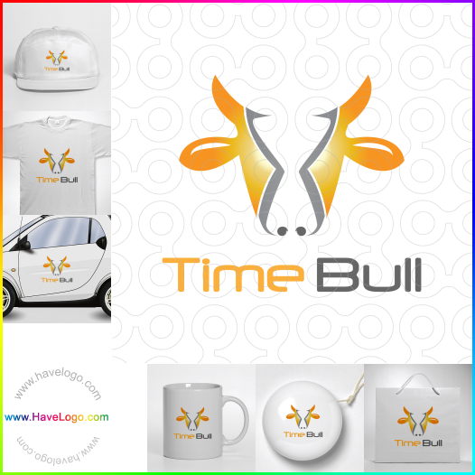 Compra un diseño de logo de Time Bull 62991