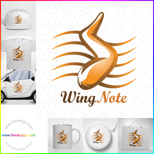 Compra un diseño de logo de Wing Note 66799