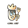 Logo personnage de bande dessinée