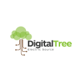 logo de árbol digital