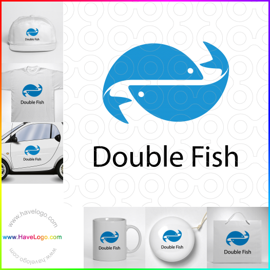 Compra un diseño de logo de doble fish 66884