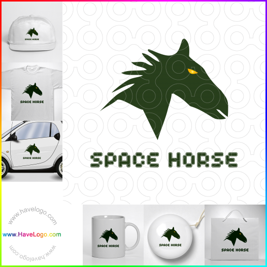 Compra un diseño de logo de caballo mecedora 30625