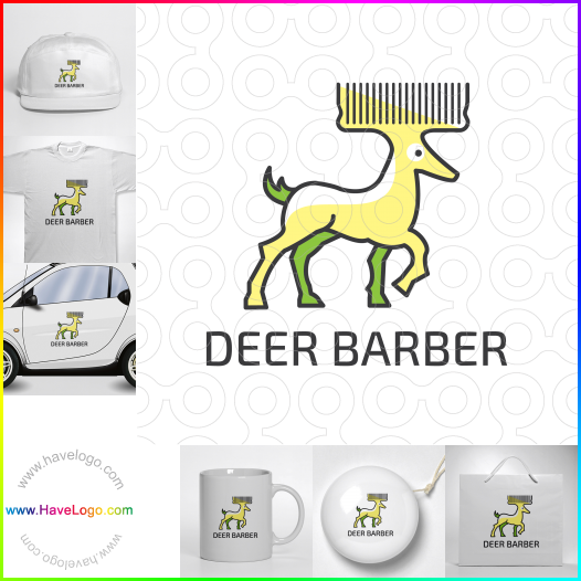 Compra un diseño de logo de Deer Barber 66551