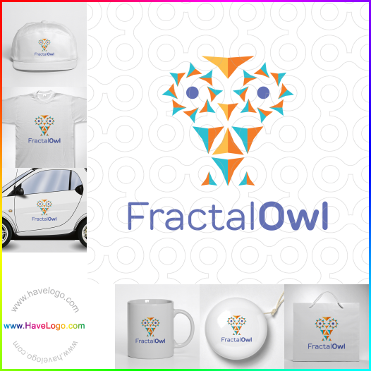 Compra un diseño de logo de Fractal Owl 67066