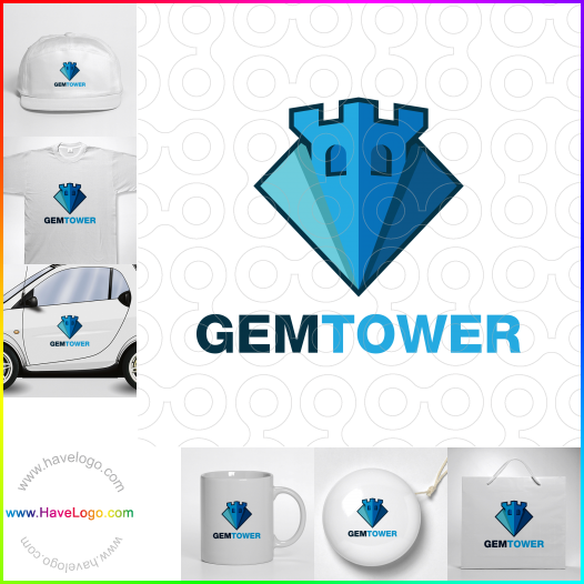Compra un diseño de logo de Torre de gemas 61251