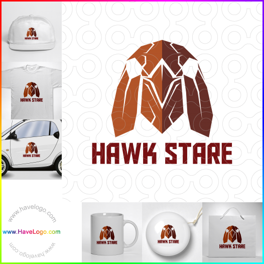 Compra un diseño de logo de Hawk Stare 61883