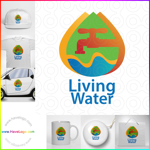 Compra un diseño de logo de Agua viva 65679