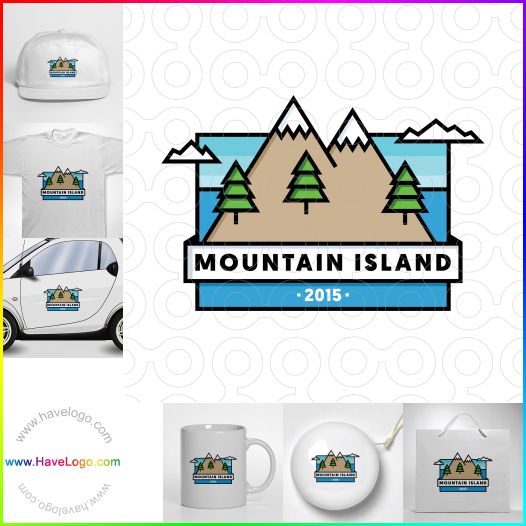 Compra un diseño de logo de Isla de montaña 63788