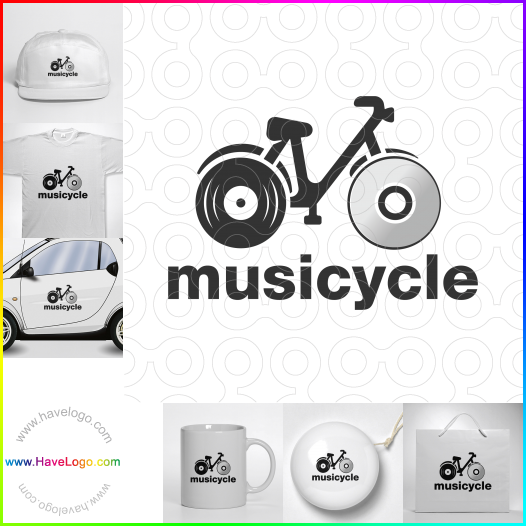 Compra un diseño de logo de Musicycle 66492