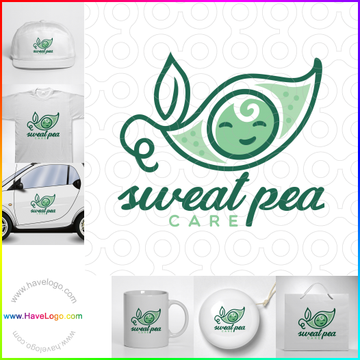 Compra un diseño de logo de Sweat Pea Care 61200