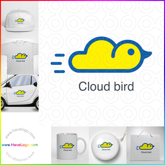 Compra un diseño de logo de pájaro de la nube 66974