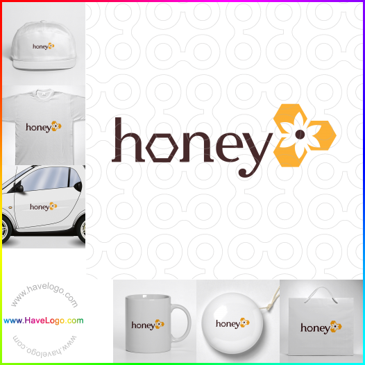 Compra un diseño de logo de menú inspirado en la miel 57482