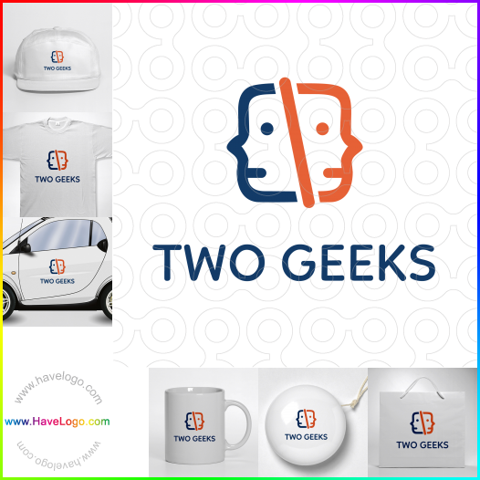 Acquista il logo dello due geek 60126
