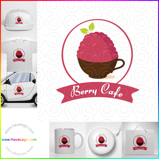 Compra un diseño de logo de Berry Cafe 64093