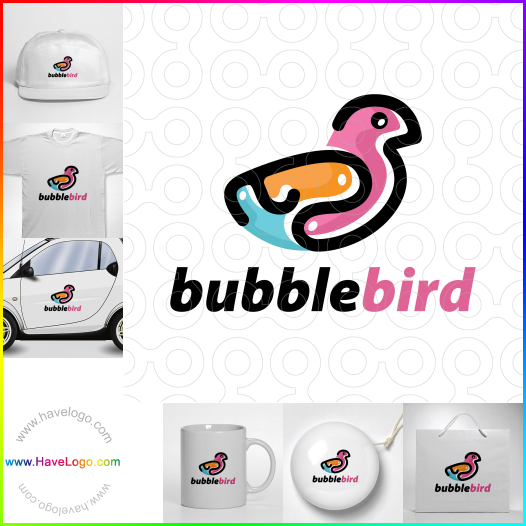 Compra un diseño de logo de Bubble Bird 61052
