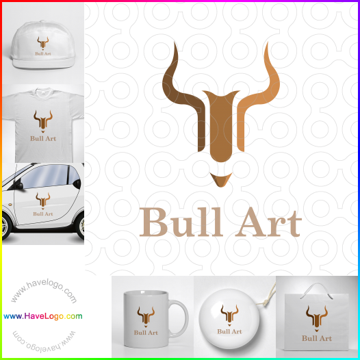 Compra un diseño de logo de Bull Art 61646