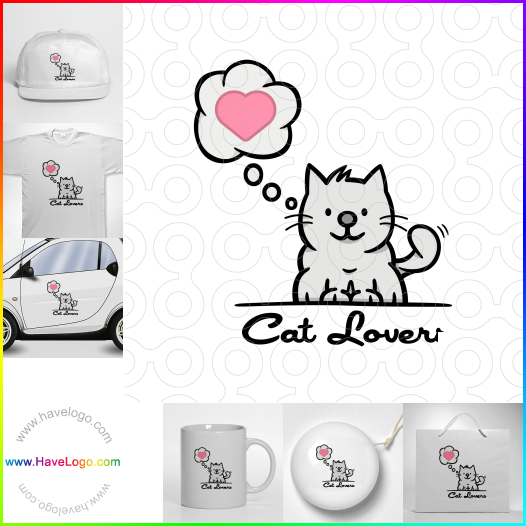 Compra un diseño de logo de Cat Lovers 61294