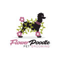 Logo Caniche de fleurs