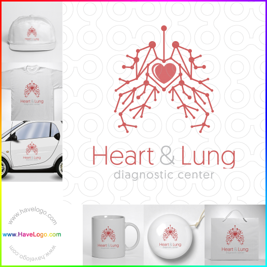 Compra un diseño de logo de Centro de diagnóstico del corazón y los pulmones 63378