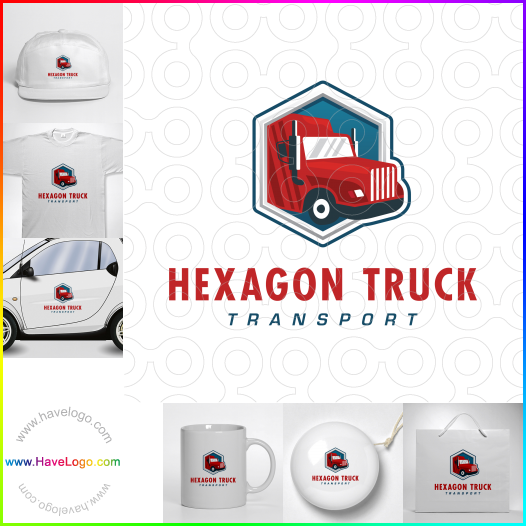 Compra un diseño de logo de Hexagon Truck 62145