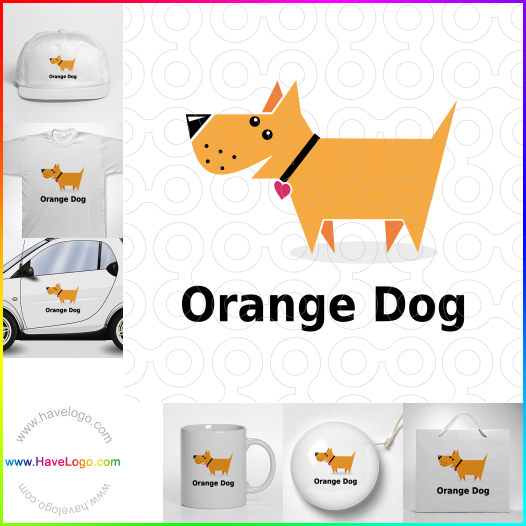 Compra un diseño de logo de Perro naranja 65667