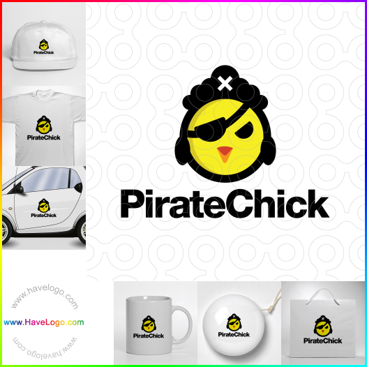 Compra un diseño de logo de Polluelo pirata 62658