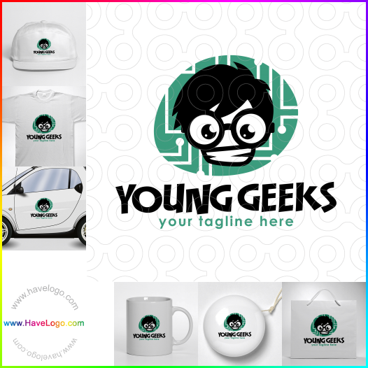 Compra un diseño de logo de Geeks jóvenes 62329