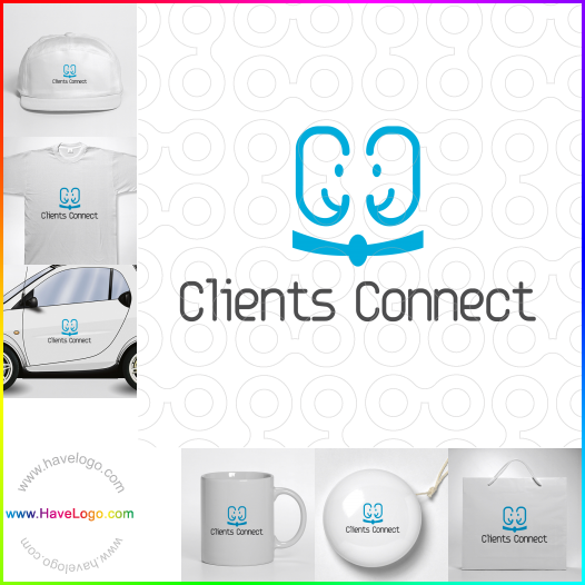 Compra un diseño de logo de contacto con clientes 32827