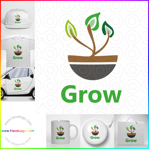 Koop een bladeren groei logo - ID:34807
