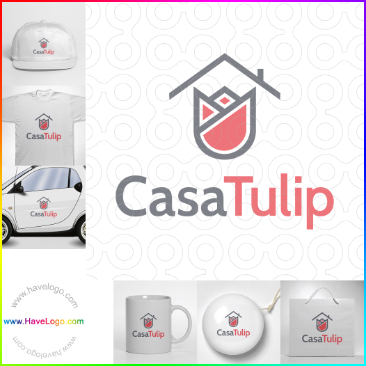 Compra un diseño de logo de Casa Tulip 64854