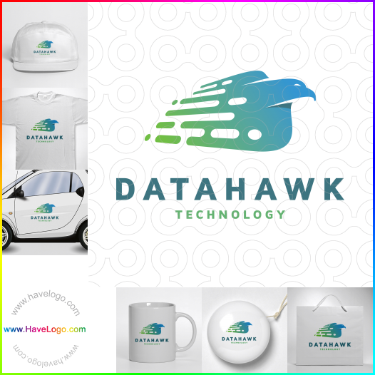 Compra un diseño de logo de Data Hawk 61935