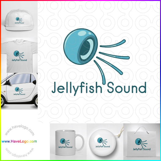 Compra un diseño de logo de Jellyfish Sound 65022