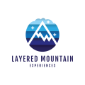 Gelaagde berg logo