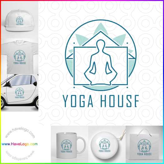 Compra un diseño de logo de Casa de yoga 62295
