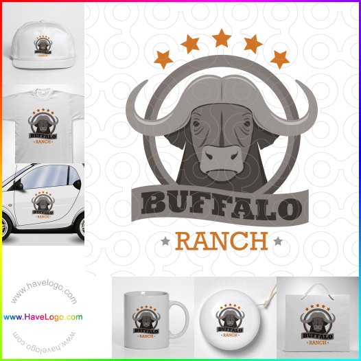 Compra un diseño de logo de Buffalo Ranch, 63282