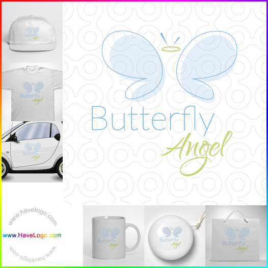 Compra un diseño de logo de Butterfly Angel 65175